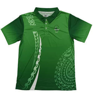 Impression personnalisée Chemises Polo Travail Uniforme Sublimation 100 Polyester Polo Maille Vert Polyester Hommes Polos - Product Image 3