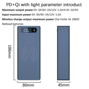 16 Buah Kit Casing Catu Daya Seluler DIY Bank Pengisi Daya Baterai 18650 Aksesori Catu Daya Nirkabel Bebas Penyolderan Dapat Dilepas - Product Image 3