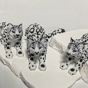 Figura d'Azione Stampata in 3D Vashine, Giocattoli Leopardo delle Nevi in PLA, <span class=keywords><strong>Animali</strong></span> dello Zoo Colorati e Flessibili, Giocattoli Decorativi per Bambini - Product Image 5
