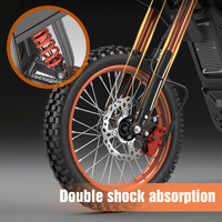 Moto tout-terrain électrique rechargeable avec amortisseurs pour la conduite en ville et en campagne
