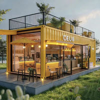 Conteneur de bar à café ou de salon de coiffure extensible en acier de 3 mètres, design moderne, pour supermarché, appartement, cour, garantie 1 an