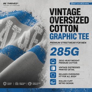 T-shirt en coton épais 285G personnalisé pour homme, imprimé graphique vintage vieilli, coupe oversize streetwear, manches courtes, fournisseur OEM - Product Image 5