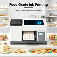 Nouvelle imprimante jet d'encre à plat format A4 pour la transformation alimentaire, encre comestible CMYK, machine d'impression et de découpe entièrement automatique, compatible Wi-Fi, pour biscuits