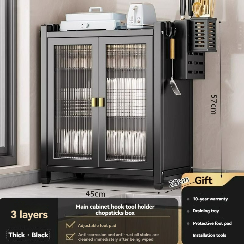 three-layer single rack full set of accessories 4 hooks
