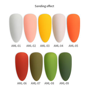 AML-Kit de esmaltes de uñas, laca de <span class=keywords><strong>Gel</strong></span> con acabado mate y brillante, en colores verde, naranja, rojo y rosa - Product Image 4
