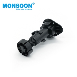 ขาปรับระดับเฟอร์นิเจอร์พลาสติกทรงสามเหลี่ยมสีดำ ยี่ห้อ Monsoon ติดตั้งง่าย ใช้ได้กับตู้ครัว โต๊ะทำงาน โต๊ะเขียนหนังสือ - Product Image 5