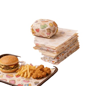 Papel de Hornear Reciclado Ecológico, Revestido, Desechable, de Lujo, Impreso Personalizado, de Grado Alimenticio, Antigrasa, para Envolver Hamburguesas, Sándwiches, Pan y Dulces - Product Image 1