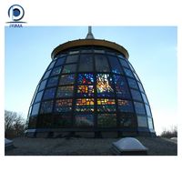 Panneaux de toit de dôme décoratifs d'art de plafond de vitrail fait à la main