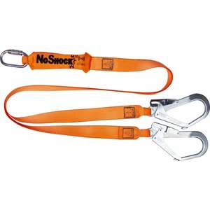 DELTA PLUS - AN213200ZDD 2 m double lanière amortisseur d'énergie antichute + 1 connecteur double action + 2 am022 orange - Product Image 1