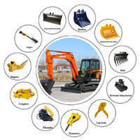 Mini-excavatrice chinoise de haute qualité Shanding SD65E 5t 5,5 tonnes 6 tonnes à vendre