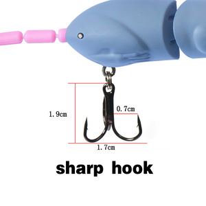 Vente en gros de leurres flottants articulés en forme de souris, 12 couleurs, 15,5 cm, 15,5 g, appât dur bionique pour le black-bass, le brochet et le poisson-chat - Product Image 4