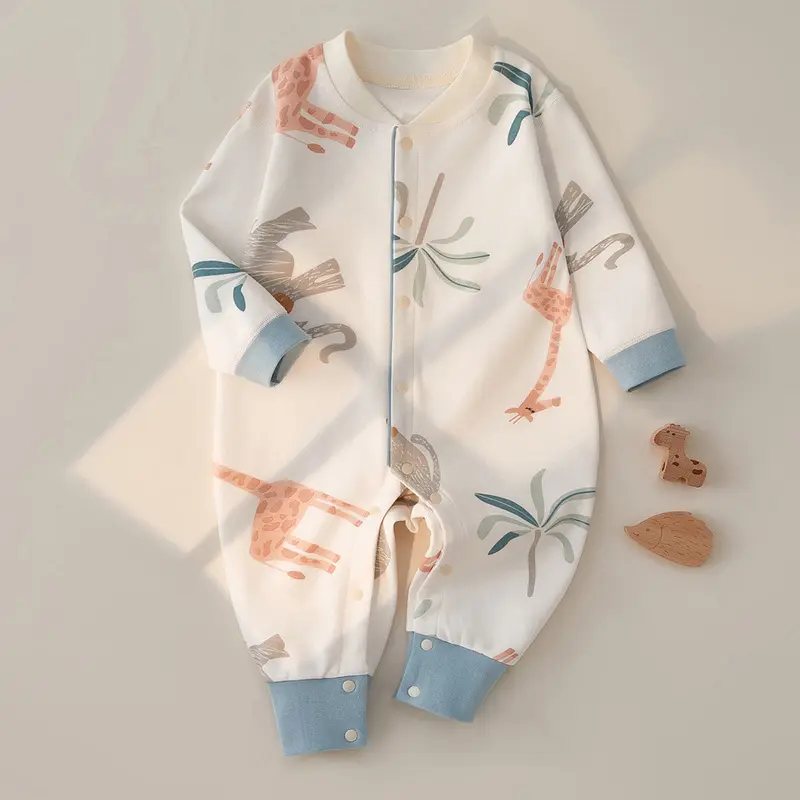 Bébé Onesies printemps et automne bébé désossé à manches longues vêtements de sortie pyjamas pour enfants vêtements d'automne vêtements pour nouveau-nés