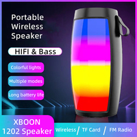Haut-parleur portable sans fil de haute qualité avec lumière LED colorée, radio FM, mini haut-parleur intelligent