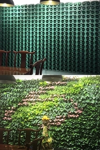 Système de mur végétal modulaire Living Modular Green Wall : une grille de plantation verticale préfabriquée en matériau recyclé stabilisé aux UV - Product Image 6