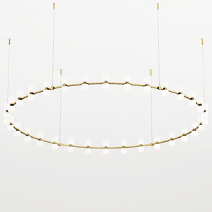 Lámpara Colgante Redonda Moderna y Creativa de Metal y Vidrio para Restaurante, Hogar y Salones de Banquetes de Hotel, Diseño Duradero y Elegante - Product Image 2