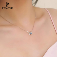 Collier pendentif ovale en zircon géométrique fin pour femmes, argent sterling 925, colliers de mode Planet, bijoux personnalisés en gros
