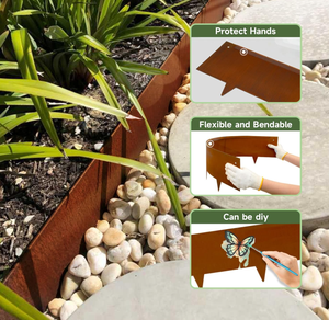 Corten Steel Garden <b>Edging</b> Weather Resistant Flower Bed Garden Lawn <b>Edging</b> - Product Image 3
