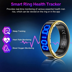 Anillo Inteligente de Salud con Pantalla Digital, Resistente al Agua, con Tecnología de IA y Monitor de Sueño, con Batería de 5.4 a 7 Días de Duración - Product Image 2