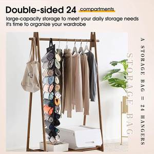 Organisateur de rangement suspendu pour leggings de yoga, vêtements, t-shirts, serviettes, sous-vêtements, pour placards - Product Image 4