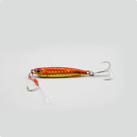 Leurre de jigging avec poids en plomb pour eau douce et eau salée, pour bar rayé, bar noir et poisson mandarin, avec appât.