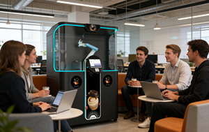 LE หุ่นยนต์ชงกาแฟเชิงพาณิชย์รุ่นใหม่ AI Printing Pro ทำความสะอาดอัตโนมัติ ความจุ 150-200 ชิ้น และบริการต่อเนื่องไม่สะดุด - Product Image 5
