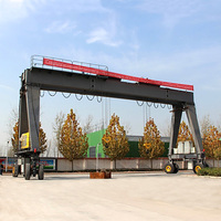 Estructura de acero Doble viga Neumático de goma Grúa de pórtico 32-40 Ton Motor diésel Control PLC Operado a distancia