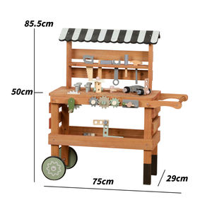 Banc de travail en bois pour enfants avec outils de jeu d'imitation pour enfants, <span class=keywords><strong>jouet</strong></span> de jeu de rôle DIY - Product Image 4