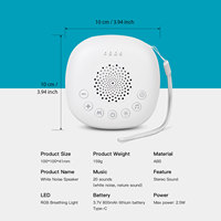 Lecteur de musique portable USB rechargeable avec lumière LED RGB respirante, machine à bruit blanc apaisant 2W pour berceuses de bébé et sommeil, home cinéma