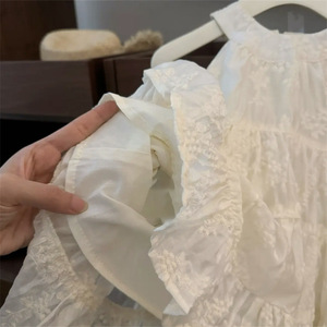 Child Star Circle Baby Girl Crochet Embroidered Halter A-Line Dress Breathable Vacation Princess Dress - Product Image 3