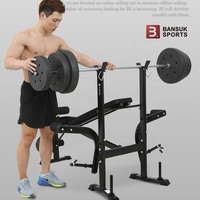 Banc de musculation avec pressage, appareil multifonction et réglable, équipement de Fitness, exercices d'intérieur