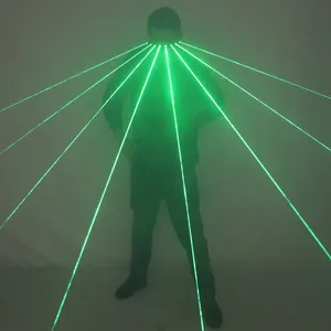 Зеленые лазерные очки 532nm для паба, клуба, DJ-шоу с 10 зелеными лазерными светодиодными сценическими очками