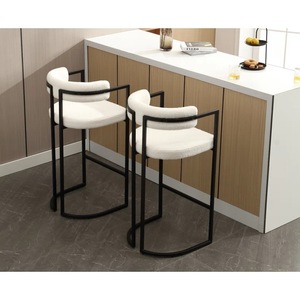 Taburete de Bar Moderno con Respaldo - Diseño Minimalista Elegante <span class=keywords><strong>para</strong></span> Bar, Cafetería y Cocina - Product Image 6
