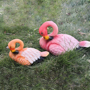 <span class=keywords><strong>Flamingo</strong></span> Rosa de Resina Hecho a Mano, Decoración Flotante para Estanque, Escultura Artificial, Adorno Acuático para Exteriores, Estatua de Resina Artesanal - Product Image 4