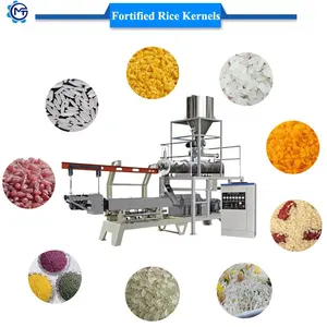 Línea de producción de arroz artificial, máquina para hacer arroz fortificado, máquinas extrusoras de doble tornillo