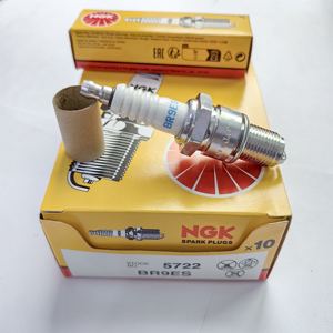 摩托车发动机零件Buja原装NGK蜡烛5722 BR9ES本田汽车，0242255502 /0242255504原始设备制造商9807959840 - Product Image 1