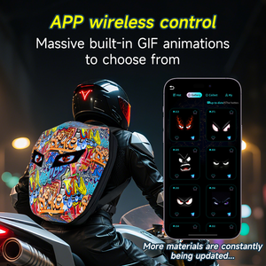 Sac à dos de moto étanche LED Knight, <span class=keywords><strong>coque</strong></span> rigide, sac de voyage, éclairage LED, sac à casque, sac à bandoulière, sacs de vélo, boîtes - Product Image 4