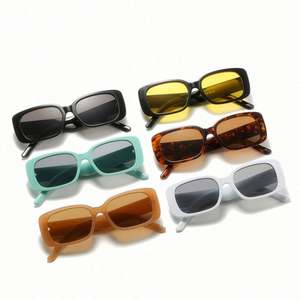 Nouveauté 2022, lunettes de soleil rectangulaires vintage tendance pour femme, petites lunettes de soleil carrées blanches pour femme - Product Image 5