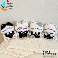 Porte-clés en peluche chat siamois Kawaii en gros, poupée chaton douce et rembourrée, ornement pour sac à dos ou sac de voiture, cadeau souvenir pour fête d'anniversaire
