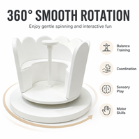 Chaise pivotante à bord ondulé, manège sensoriel, carrousel souple pour aire de jeux intérieure et extérieure