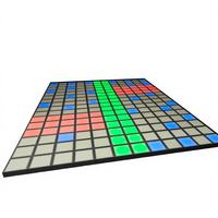 Piso LED Interactivo Directo de Fábrica, Panel Blanco con Marco Negro RGB, Control Inteligente, Pista de Baile para Discotecas, Exposiciones, Centros Comerciales