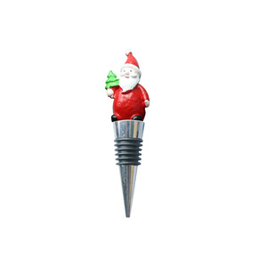 Christmas Santa Claus Resin Metal <b>Wine</b> <b>Stoppers</b> Bottle Gift Packaging Champagne <b>Stopper</b> - Product Image 4