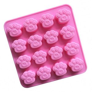 Molde de Silicona de Grado Alimenticio con Forma de Pata de Gato de 16 Cavidades, Molde 3D para Jabón, Herramienta para Hornear y Resina DIY - Product Image 3