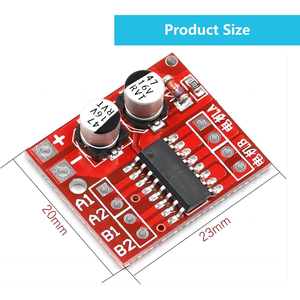 Mini Controlador de Motor DC L298N, Controlador de Velocidad PWM de Doble Canal MX1508 1.5A, Módulo de Doble Puente H para Control de Motor DC o Paso a Paso - Product Image 2