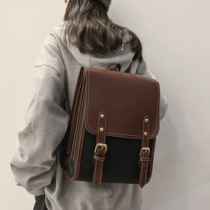 Preppy Style <b>Women</b> Backpack Large Capacity <b>Laptop</b> <b>Bag</b> Casual School Backpacks for Girls Patchwork Travel <b>Bags</b> for Female Totes - Product Image 4