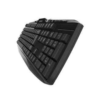 Tastiera USB cablata KB250, 10 tasti di scelta rapida multimediali, tastiera per ufficio e uso domestico