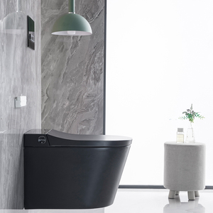 Phòng tắm hiện đại gốm Wall Mount cống <span class=keywords><strong>WC</strong></span> nhà vệ sinh bát thông minh Matt Đen tường treo nhà vệ sinh thông minh với xe tăng - Product Image 4