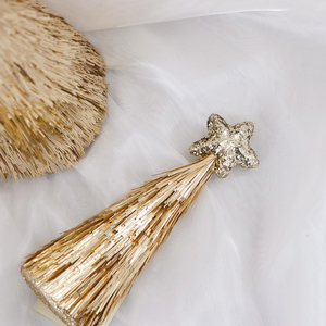 Cây hình nón giáng sinh với ngôi sao trên các đồ trang trí long lanh hàng đầu cho trang trí kỳ nghỉ navidad - Product Image 5