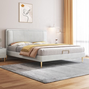 Wohn möbel für Wohnzimmer modernes modisches Design Großhandels preis aus gezeichnete bequeme Holz <span class=keywords><strong>Queen</strong></span>-Size-Bett für Mädchen - Product Image 3