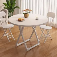 Moderner Metall-Klapptisch für Kleine Räume Quadratischer und Runder Faltbarer Platzsparender Esstisch für Küche