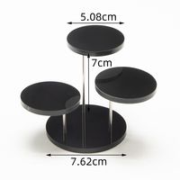 Présentoir à gâteaux rond à 3 couches, plateau de service en acrylique, présentoir à desserts générique, support à desserts étagés, blanc